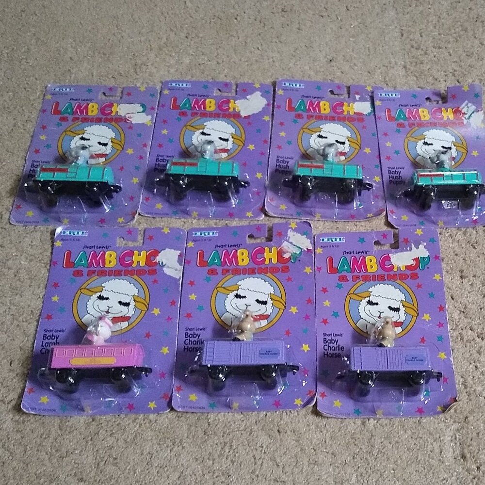Shari Lewis Lamb Chop & Friends x 7 Trains 1994 New Vintage